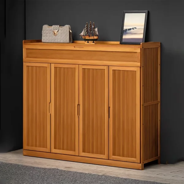 Modern Bamboo Rack Storage Shoe Cabinet Organizer Living Room Luxury Designer Shoe Cabinets Closet Display Home Furniture - Image 2
