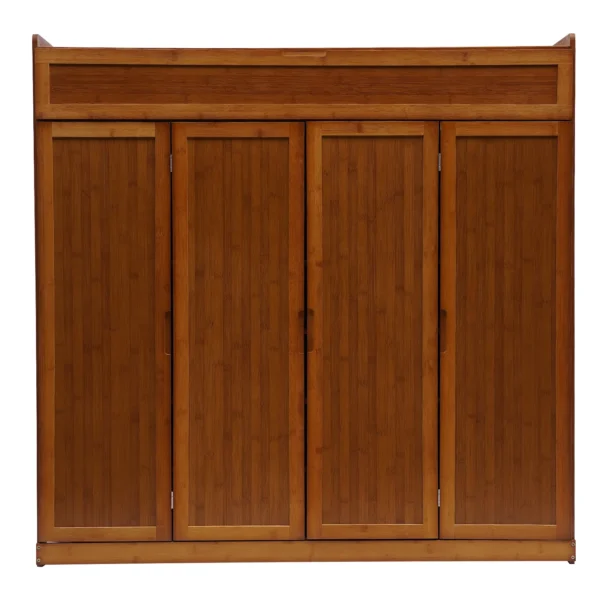 Bamboo Shoe Racks & Stands Portable Storage Shelves Entrance Saving Wooden Shoe Rack Organizer Cabinet - Image 3